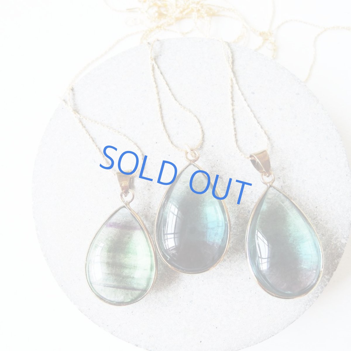 画像8: 【1点もの・C】レア！大粒　マルチカラーフローライト　スムース滴型　ネックレス　14KGFネックレス50cm (8)