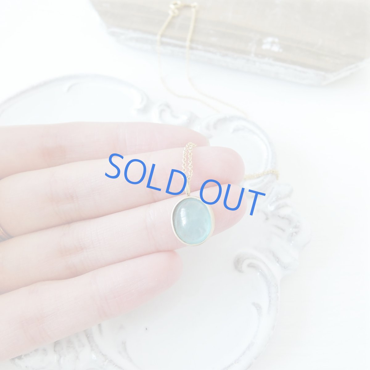 画像5: 【1点もの・A】世界十指の希少石　AAA　グランディディエライト　オーバルフレーム　14KGFネックレス40cm (5)