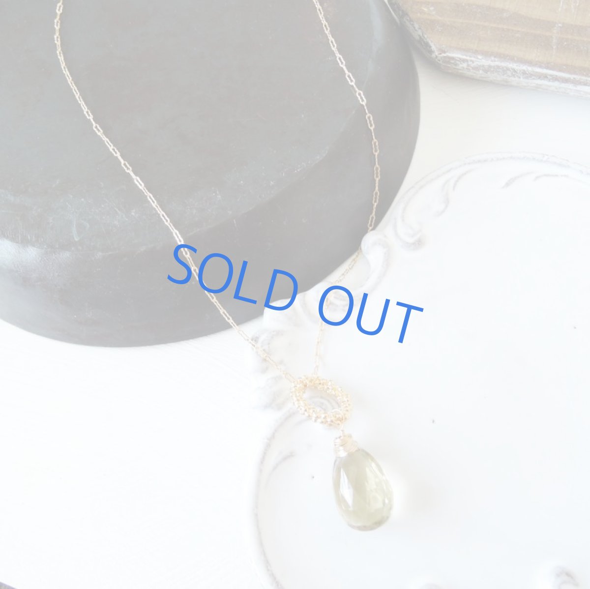 画像4: 【1点もの・アニバーサリー12th】大粒レモンクォーツ×スモーキークォーツ ペアシェイプ 14kgfネックレス50cm (4)