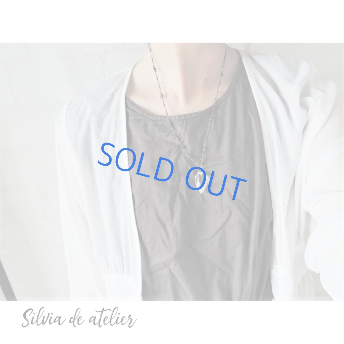 画像6: 【1点もの・アンティークゴールド】希少石!大粒 ヒマラヤンクリスタル ペンデュラム  真鍮デザインネックレス50cm (6)