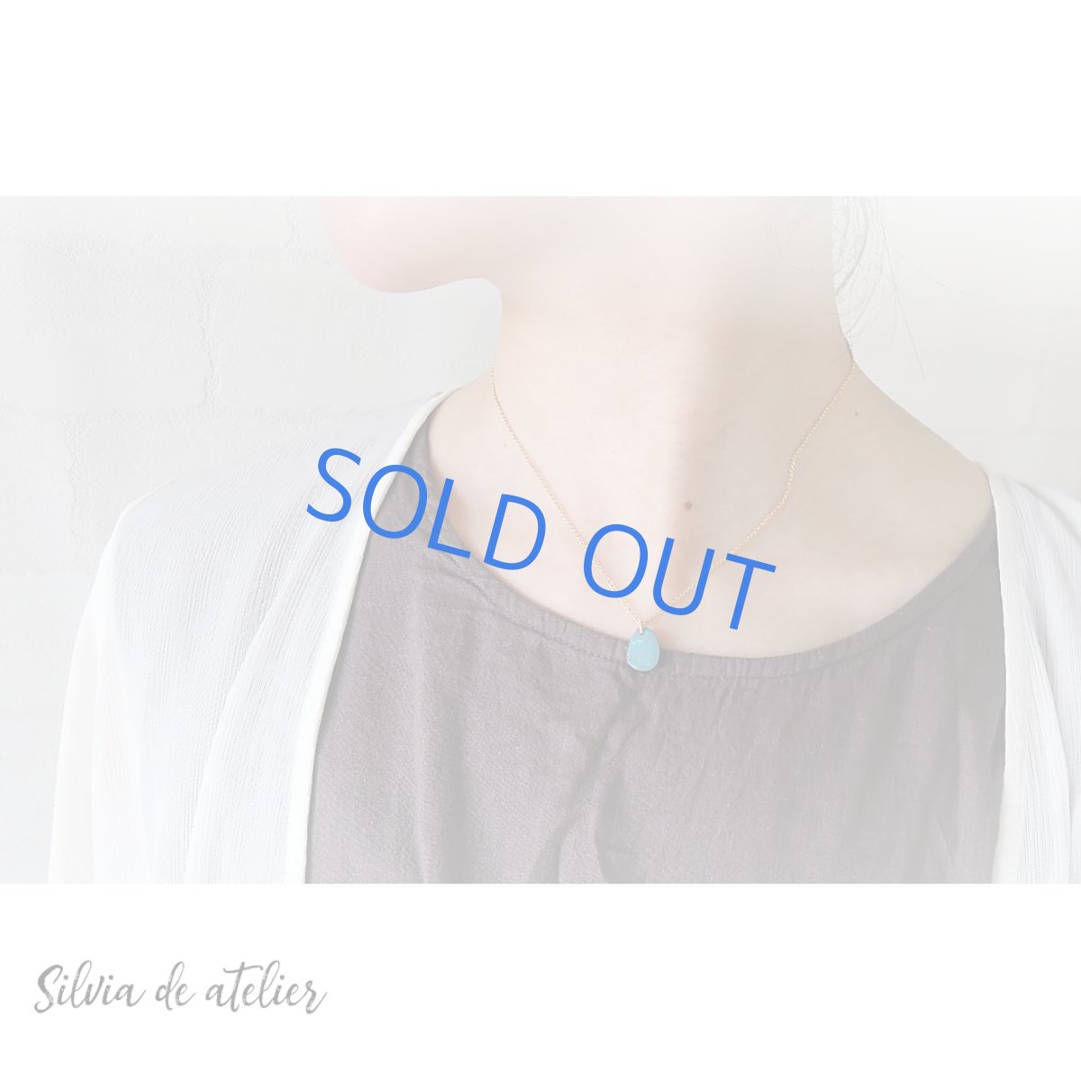 画像6: 【1点もの・C】オーストラリア産　ブルーオパール　トリプレット　14KGFネックレス40cm (6)