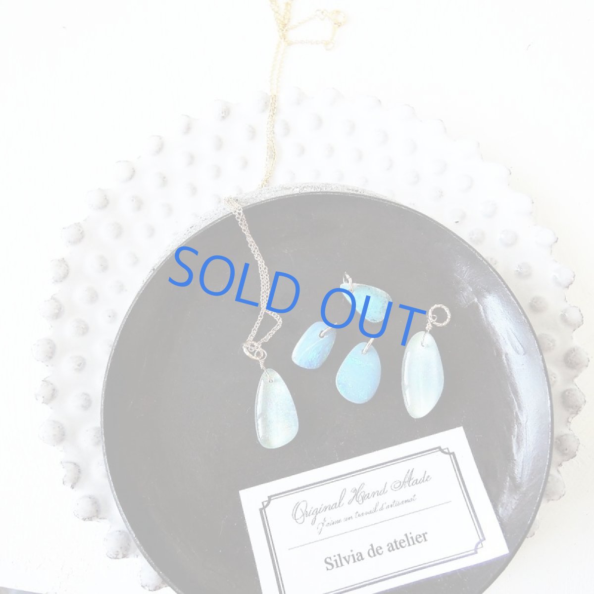 画像7: 【1点もの・C】オーストラリア産　ブルーオパール　トリプレット　14KGFネックレス40cm (7)