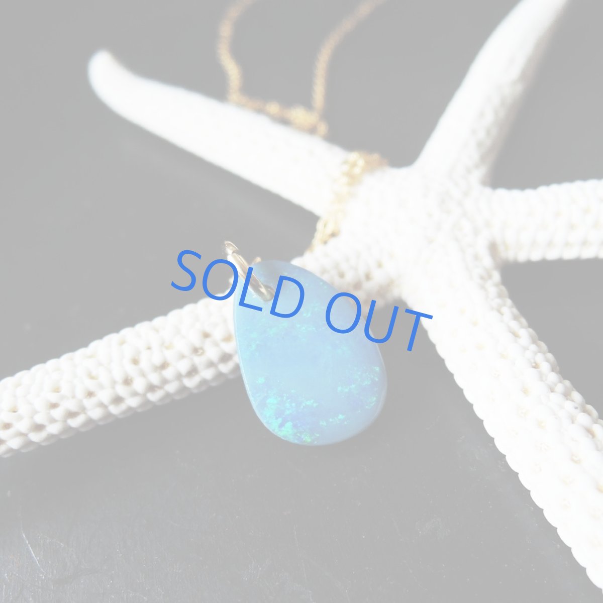 画像3: 【1点もの・C】オーストラリア産　ブルーオパール　トリプレット　14KGFネックレス40cm (3)