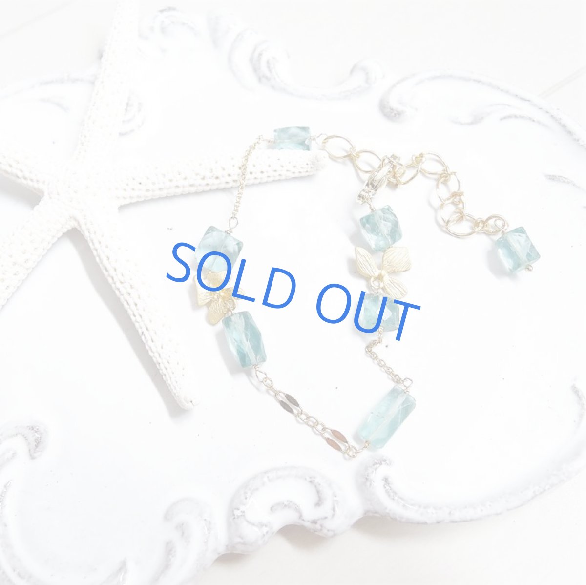 画像3: 【1点もの・アニバーサリー12th】ブルーグリーンアパタイト ゴールドブレスレット (3)