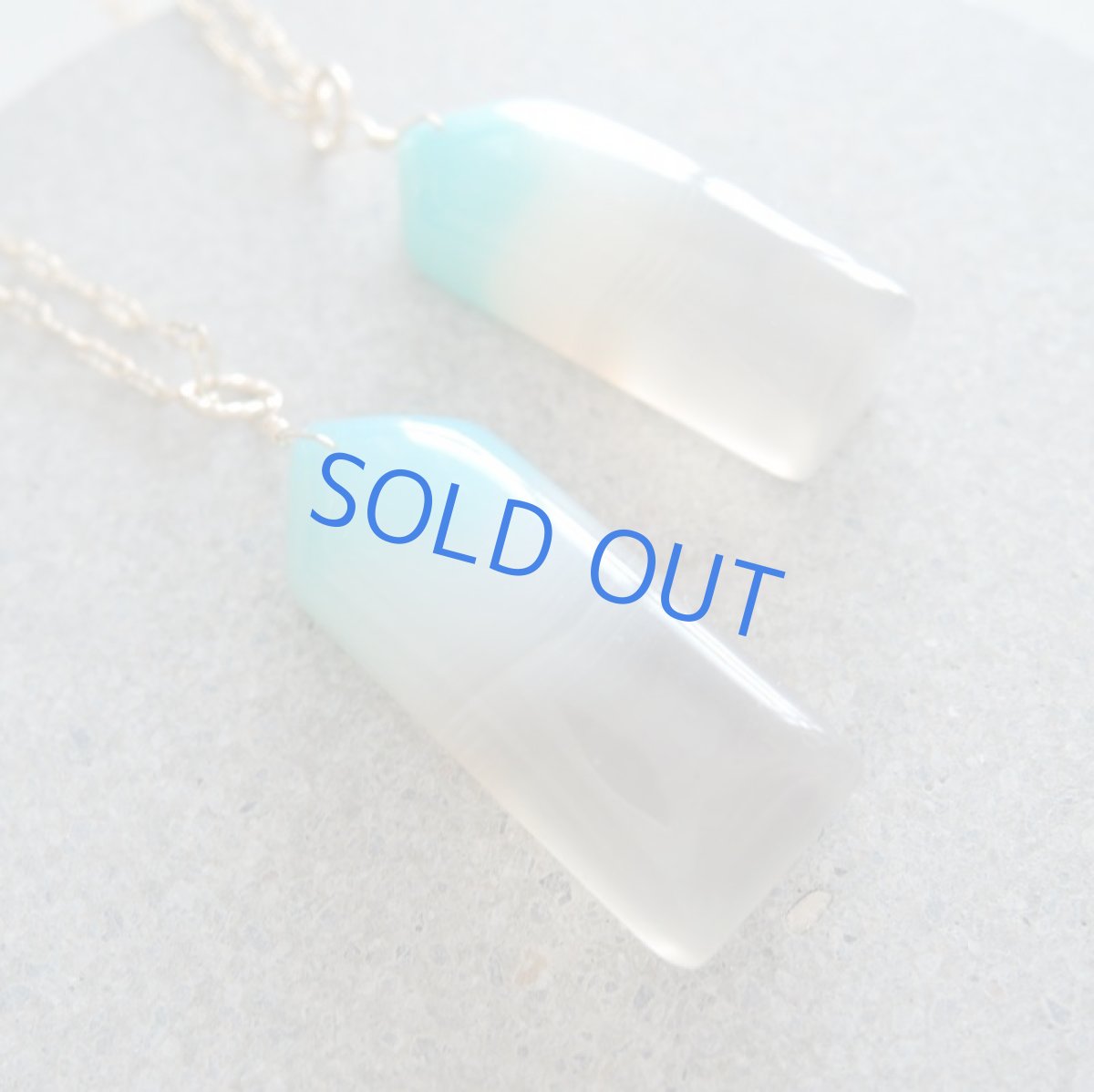 画像3: 【お届けB】青い屋根のおうち　ブルーストライプアゲート　14KGFネックレス50cm (3)