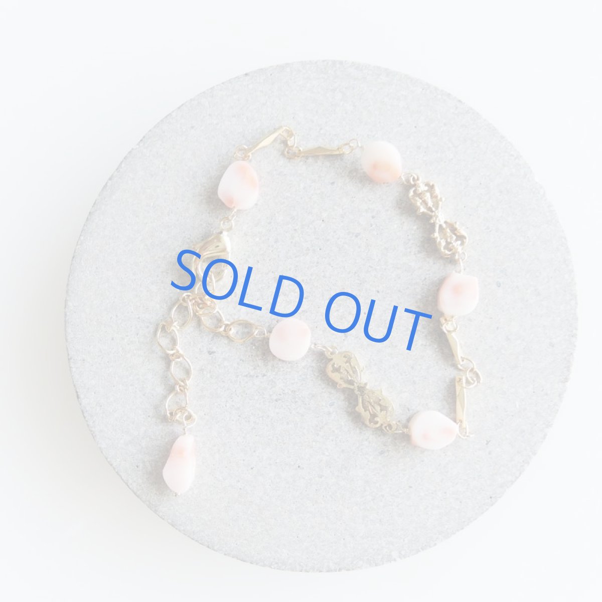 画像3: 【1点もの・アニバーサリー12th】天然ピンクコーラル ゴールドブレスレット (3)