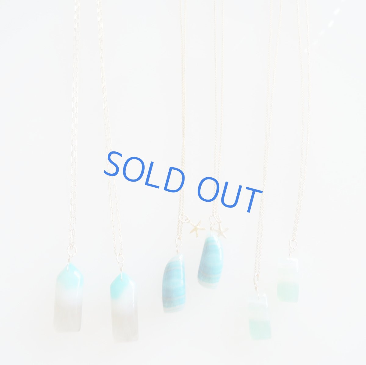 画像8: 【お届けB】青い屋根のおうち　ブルーストライプアゲート　14KGFネックレス50cm (8)