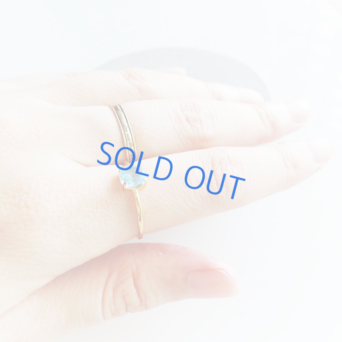 画像4: 【1点もの・アニバーサリー】13号 スイスブルートパーズ ゴールドリング (4)