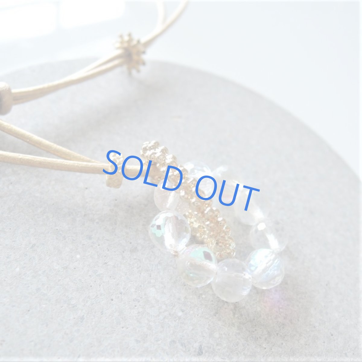 画像3: 【1点もの・アニバーサリー】ミスティッククォーツリング ゴールド革コード80cm (3)