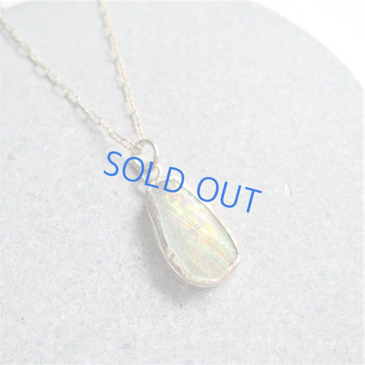 画像5: 【1点もの・C】希少！　古代ローマングラス　フレームペンダント　14kgf約50cmチェーンネックレス (5)