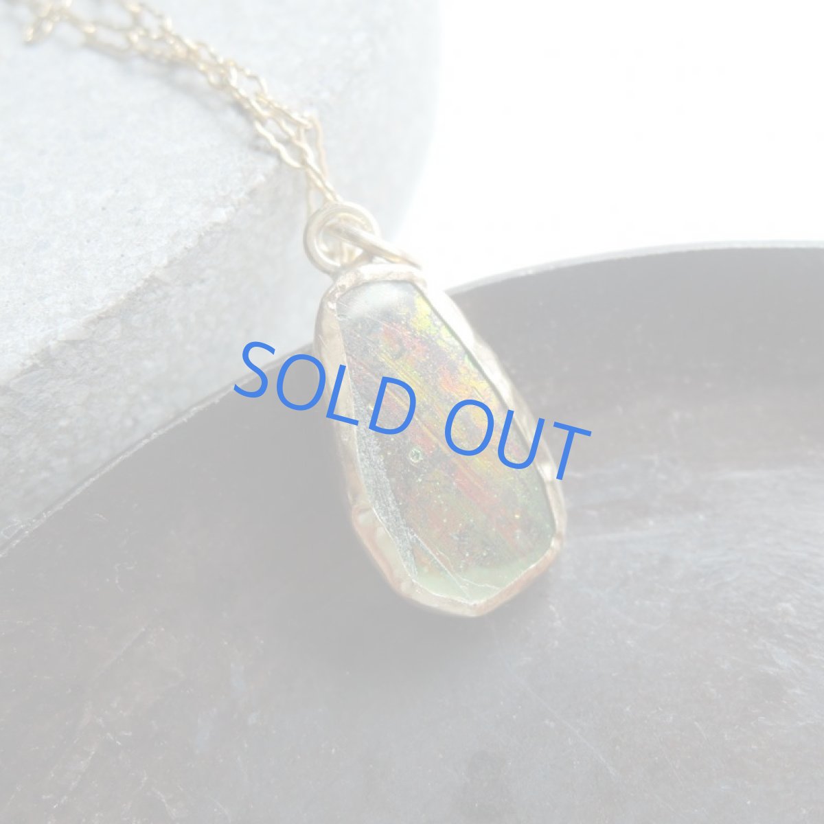 画像7: 【1点もの・C】希少！　古代ローマングラス　フレームペンダント　14kgf約50cmチェーンネックレス (7)