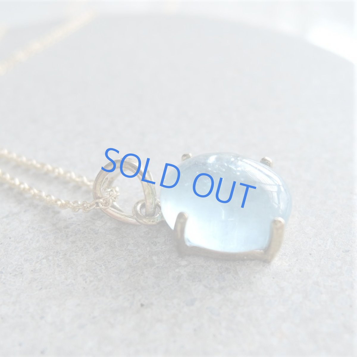 画像3: 【1点もの・A】サンタマリアアクアマリン カボションペンダント 14kgfネックレス40cm (3)