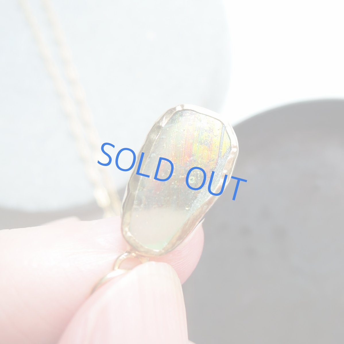 画像3: 【1点もの・C】希少！　古代ローマングラス　フレームペンダント　14kgf約50cmチェーンネックレス (3)