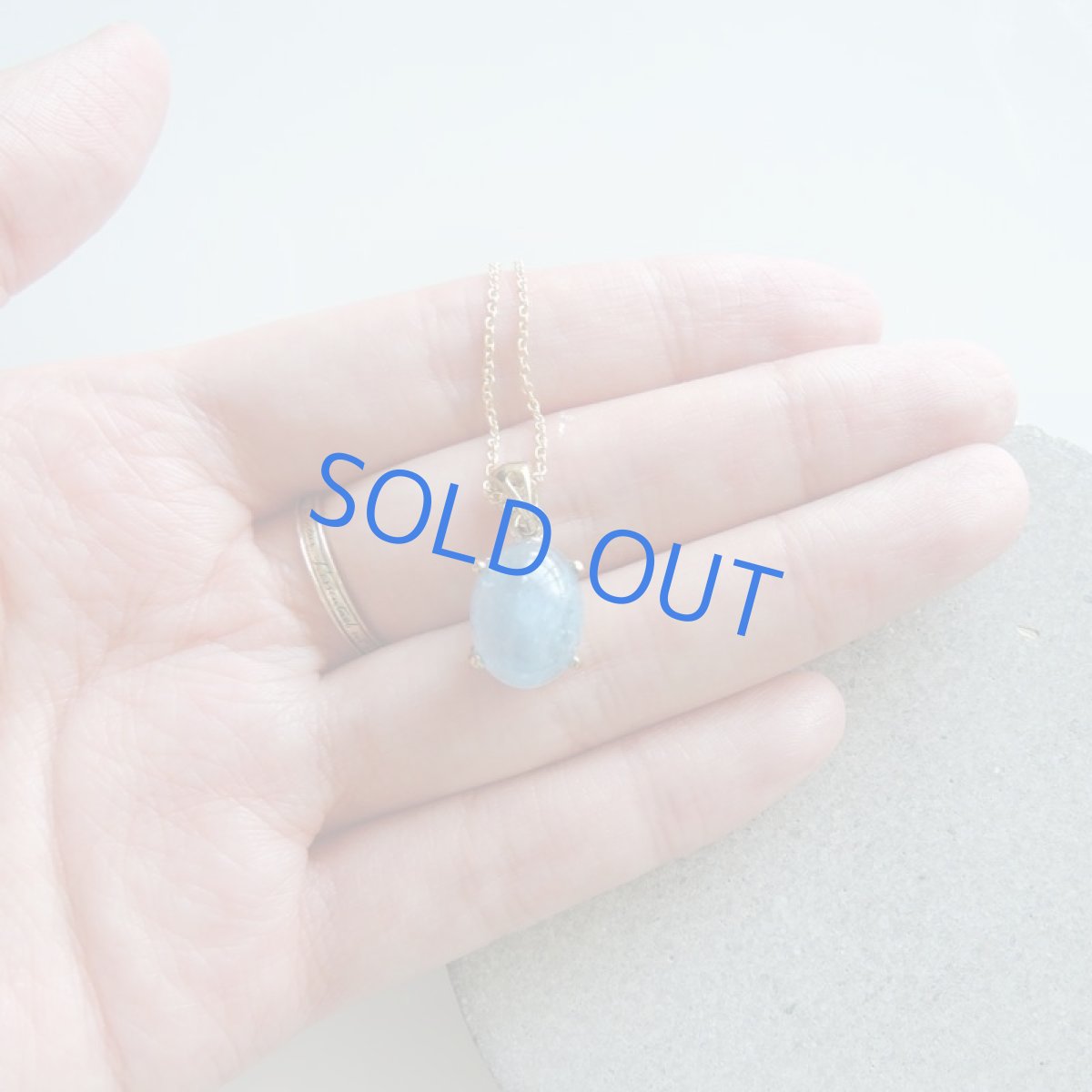 画像5: 【1点もの・D】サンタマリアアクアマリン　カボションペンダント　14kgfネックレス40cm (5)