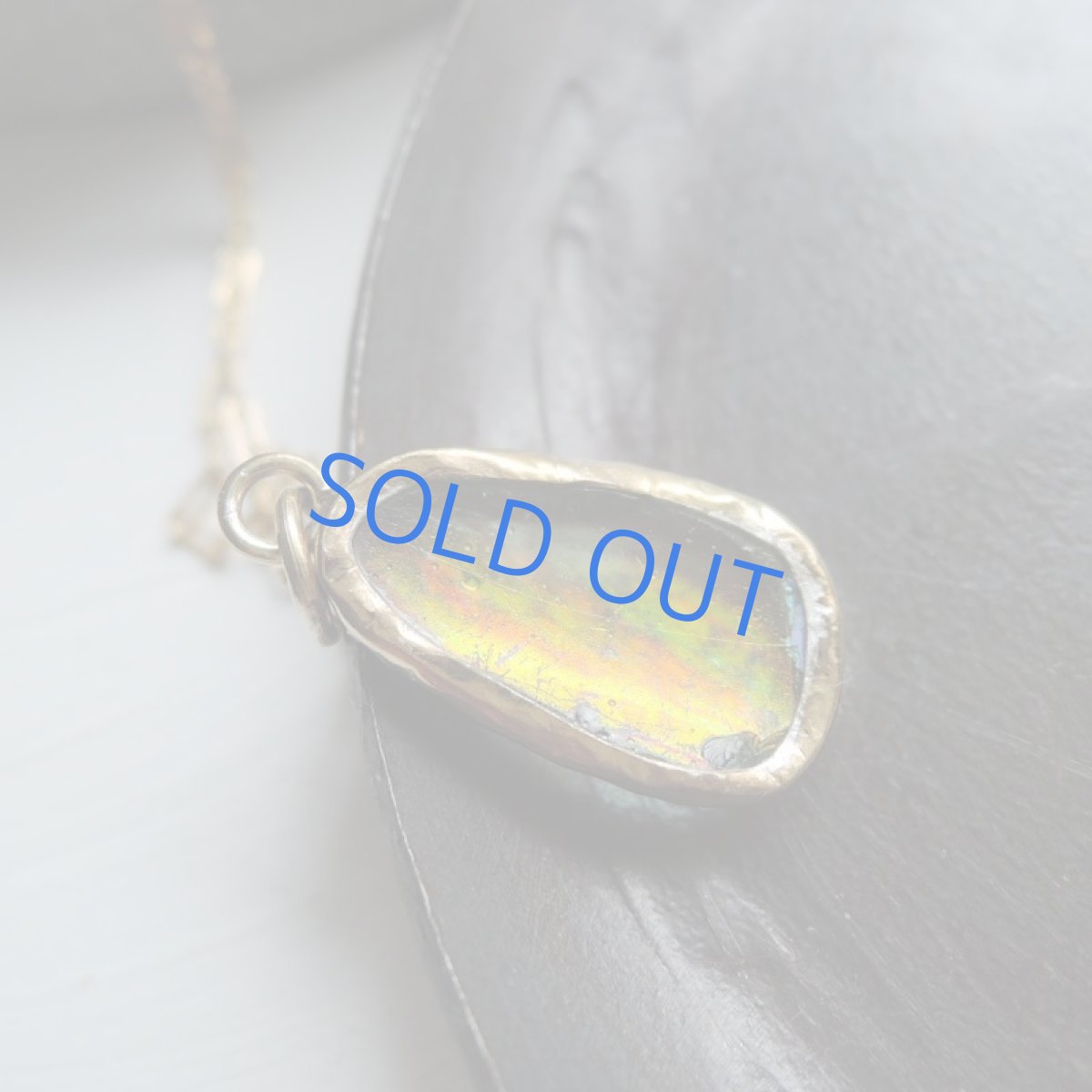 画像2: 【1点もの・C】希少！　古代ローマングラス　フレームペンダント　14kgf約50cmチェーンネックレス (2)