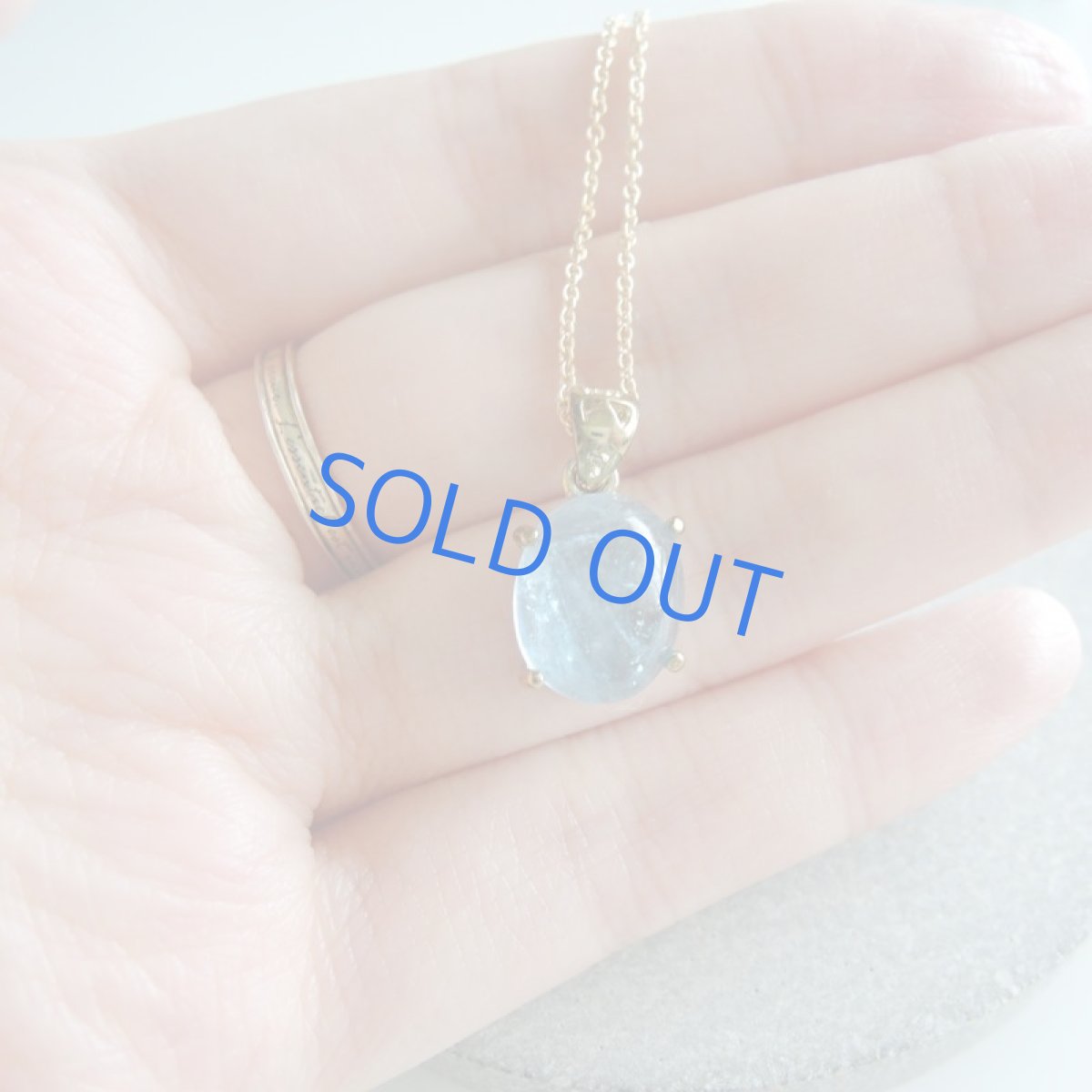 画像5: 【1点もの・A】サンタマリアアクアマリン カボションペンダント 14kgfネックレス40cm (5)