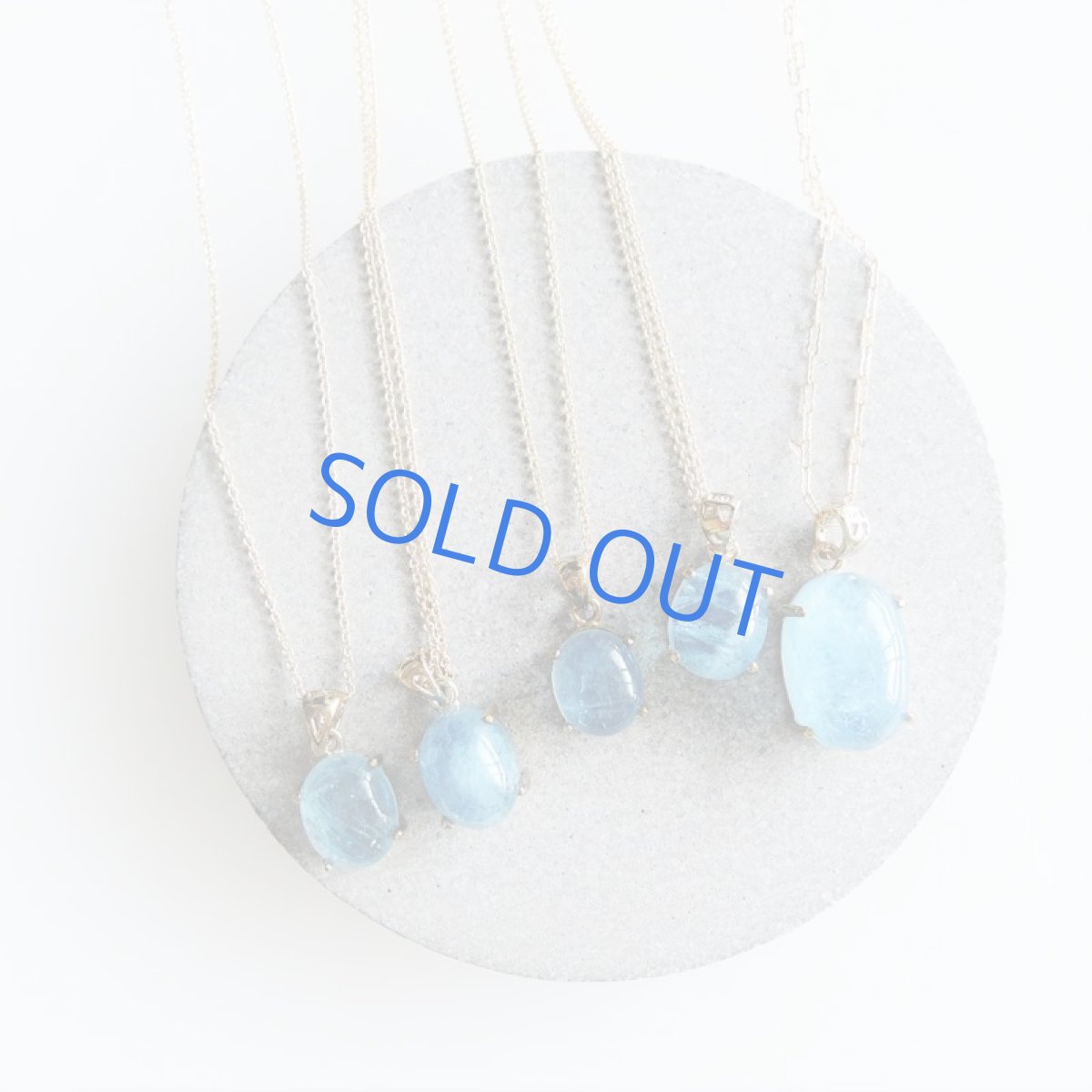 画像6: 【1点もの・B】サンタマリアアクアマリン　カボションペンダント　14kgfネックレス40cm (6)