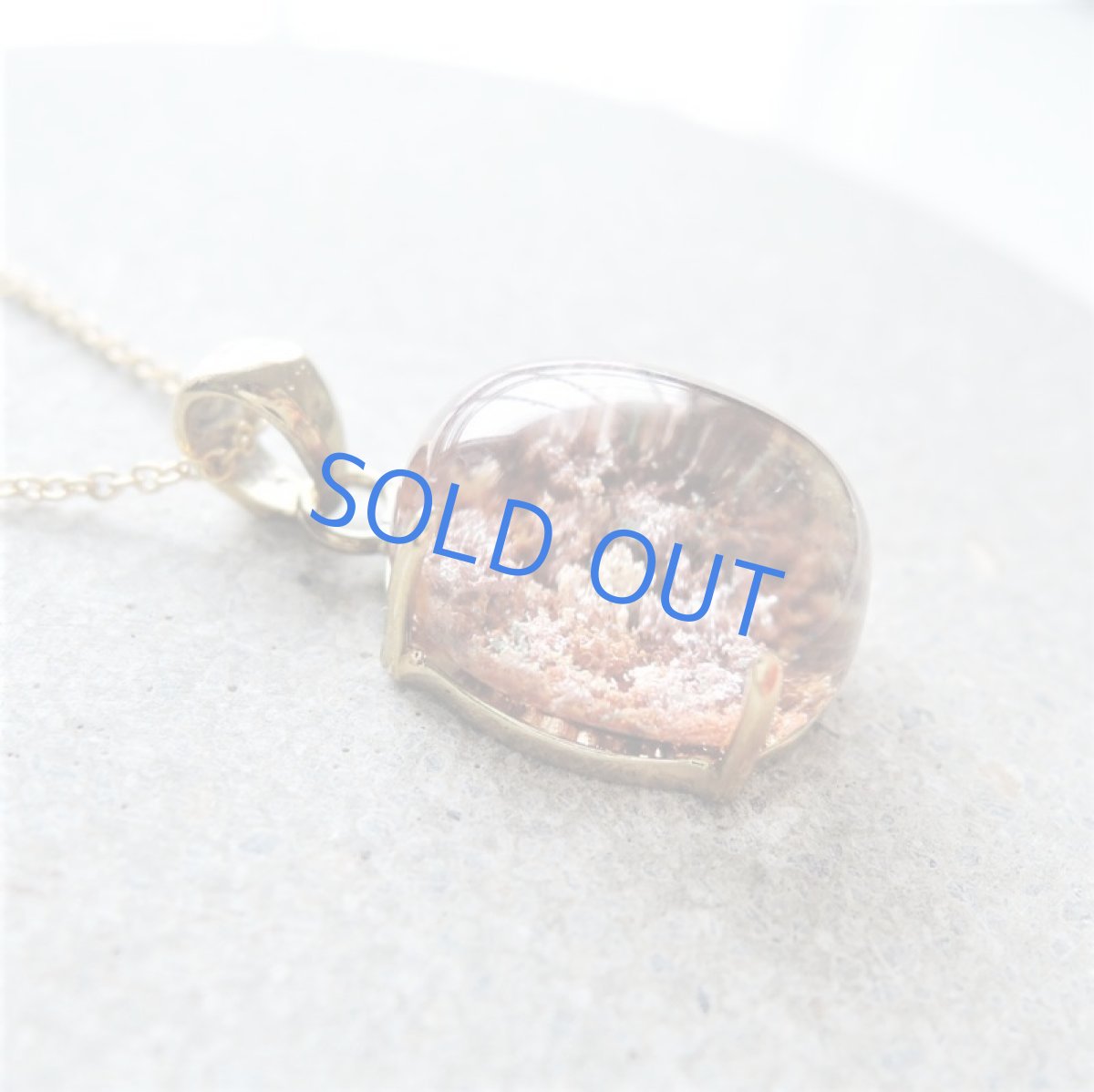 画像2: 【1点もの・C】赤サンゴ風　ガーデンクォーツ　14kgf約50cmネックレス  (2)