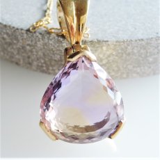 画像3: 【1点もの・C】超大粒！宝石質　AAAA　ボリビア産非加熱　アメトリン　14kgfネックレス50cm (3)