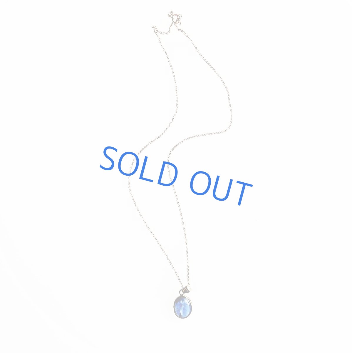 画像4: 【訳ありクラック・残り1】チベット産カイヤナイト　フレーム　サージカルステンレス約40cmネックレス  (4)