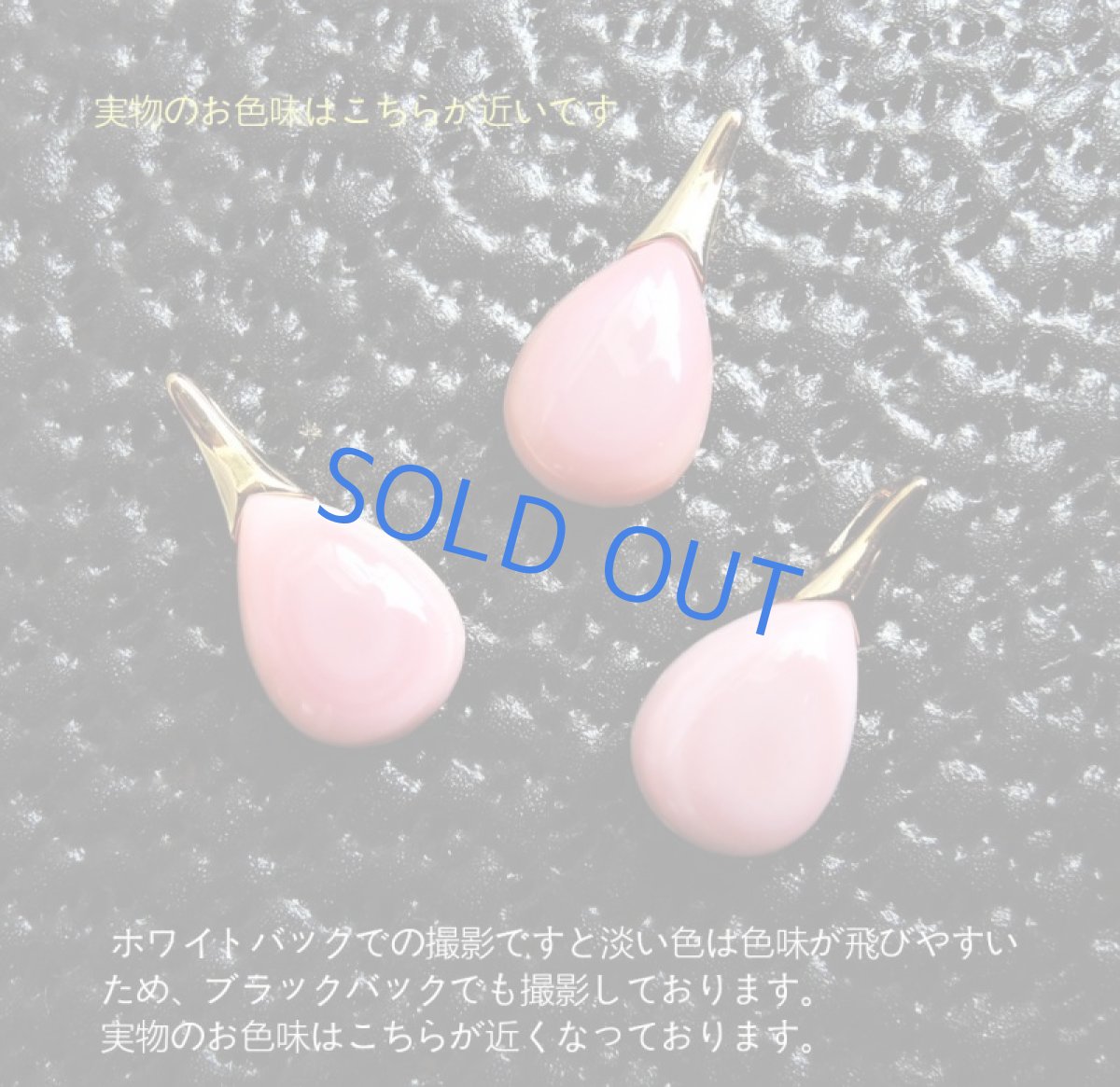 画像6: 【残り2】花びらのような　最高品質　カリブ海産クイーンコンクシェル　カボション　サージカルステンレスネックレス50cm (6)