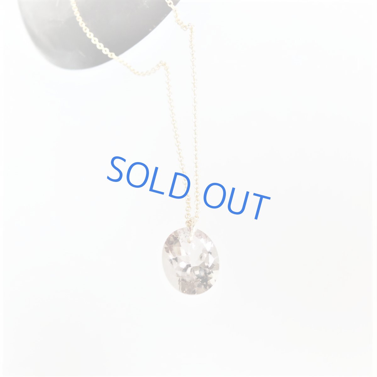 画像3: 【残り4】大粒！宝石質　ライトカラー　スモーキークォーツ　オーバルジェム　14KGFネックレス40cm (3)