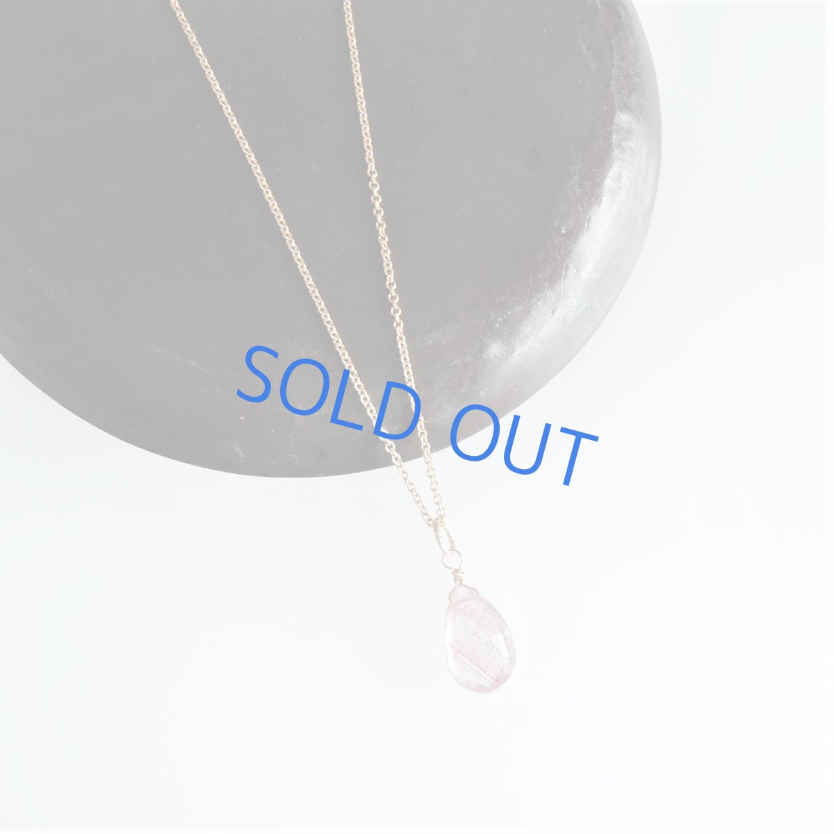 画像4: 【1点もの・レッドB】AAAエレスチャルクォーツ　ペアシェイプ　14kgfチェーンネックレス  (4)