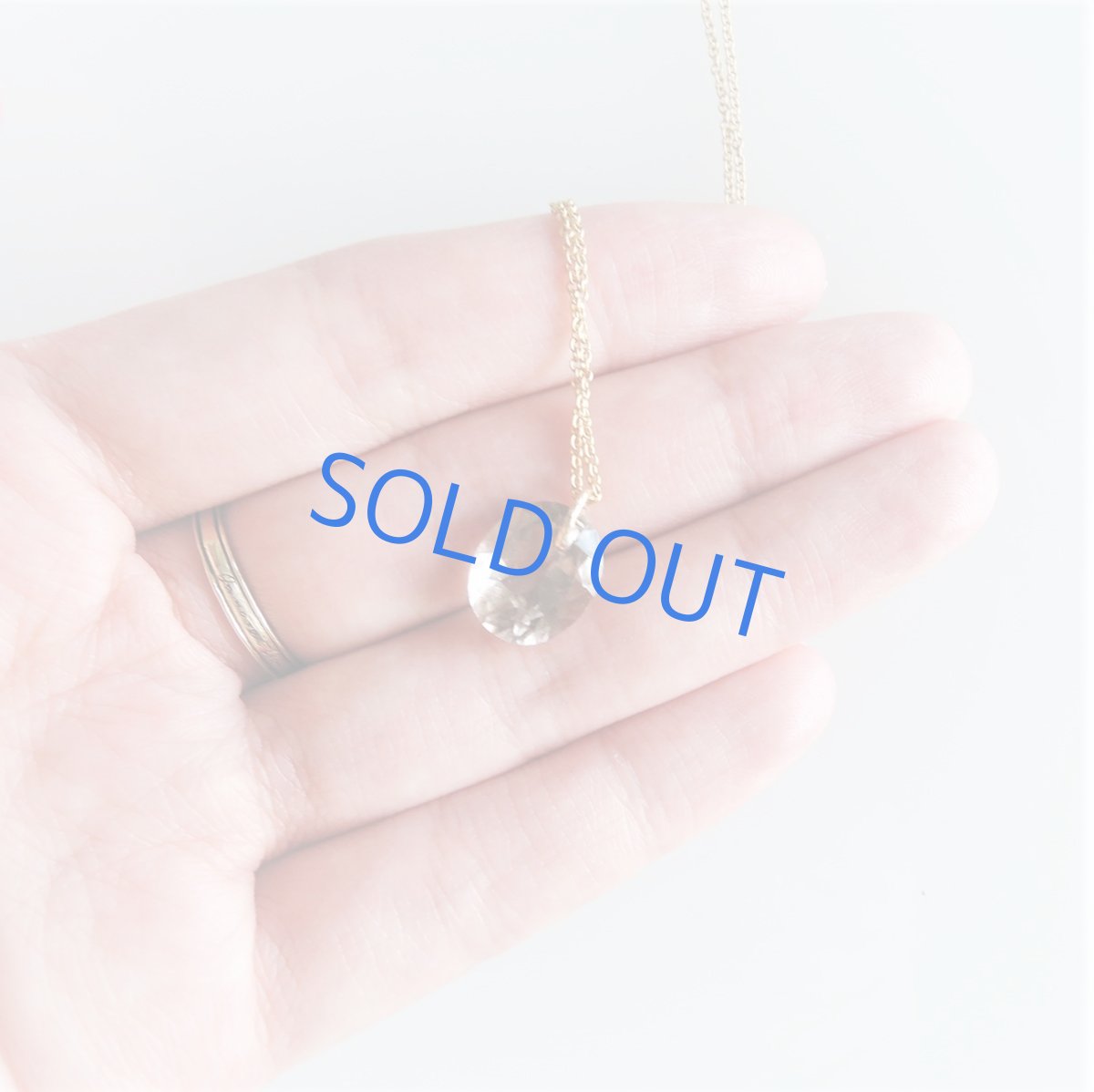 画像4: 【残り4】大粒！宝石質　ライトカラー　スモーキークォーツ　オーバルジェム　14KGFネックレス40cm (4)