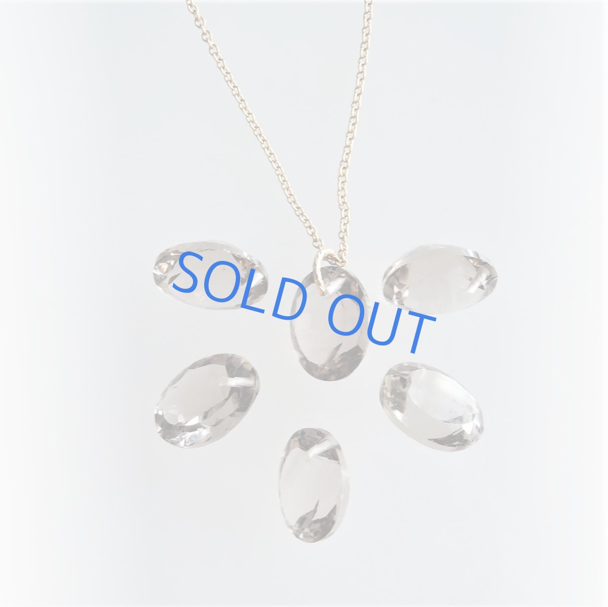 画像5: 【残り4】大粒！宝石質　ライトカラー　スモーキークォーツ　オーバルジェム　14KGFネックレス40cm (5)