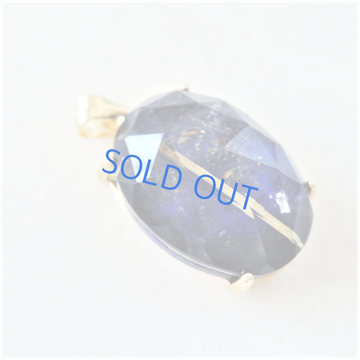 画像2: 【1点もの・LA】閃光タイチンルチル　夜空ラピスラズリ　カボション　約50cm　14kgfネックレス (2)