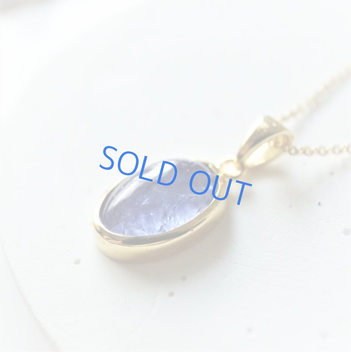 画像3: 【限定1・Bオーバル】AAA　タンザナイト　カボション　ペンダント　約40cm　14kgfネックレス (3)