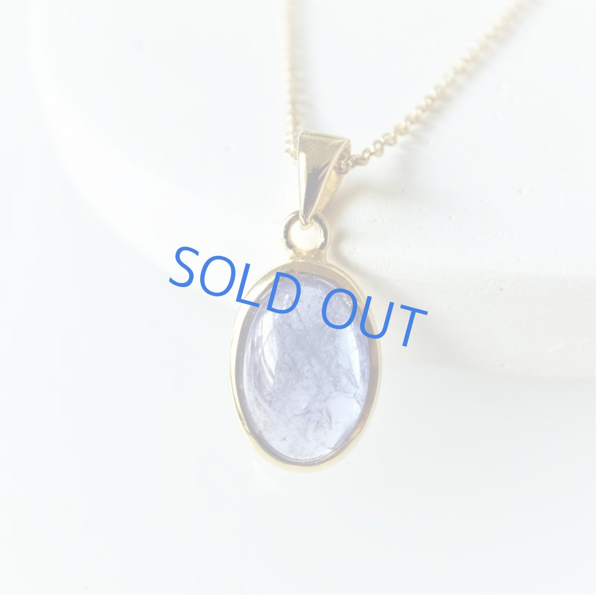 画像2: 【限定1・Bオーバル】AAA　タンザナイト　カボション　ペンダント　約40cm　14kgfネックレス (2)