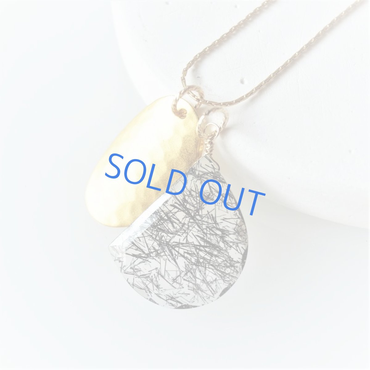 画像5: 【お届け粒B】ブラックトルマリンインクォーツ　フリーフォーム　14kgf50cmストリングスネックレス (5)