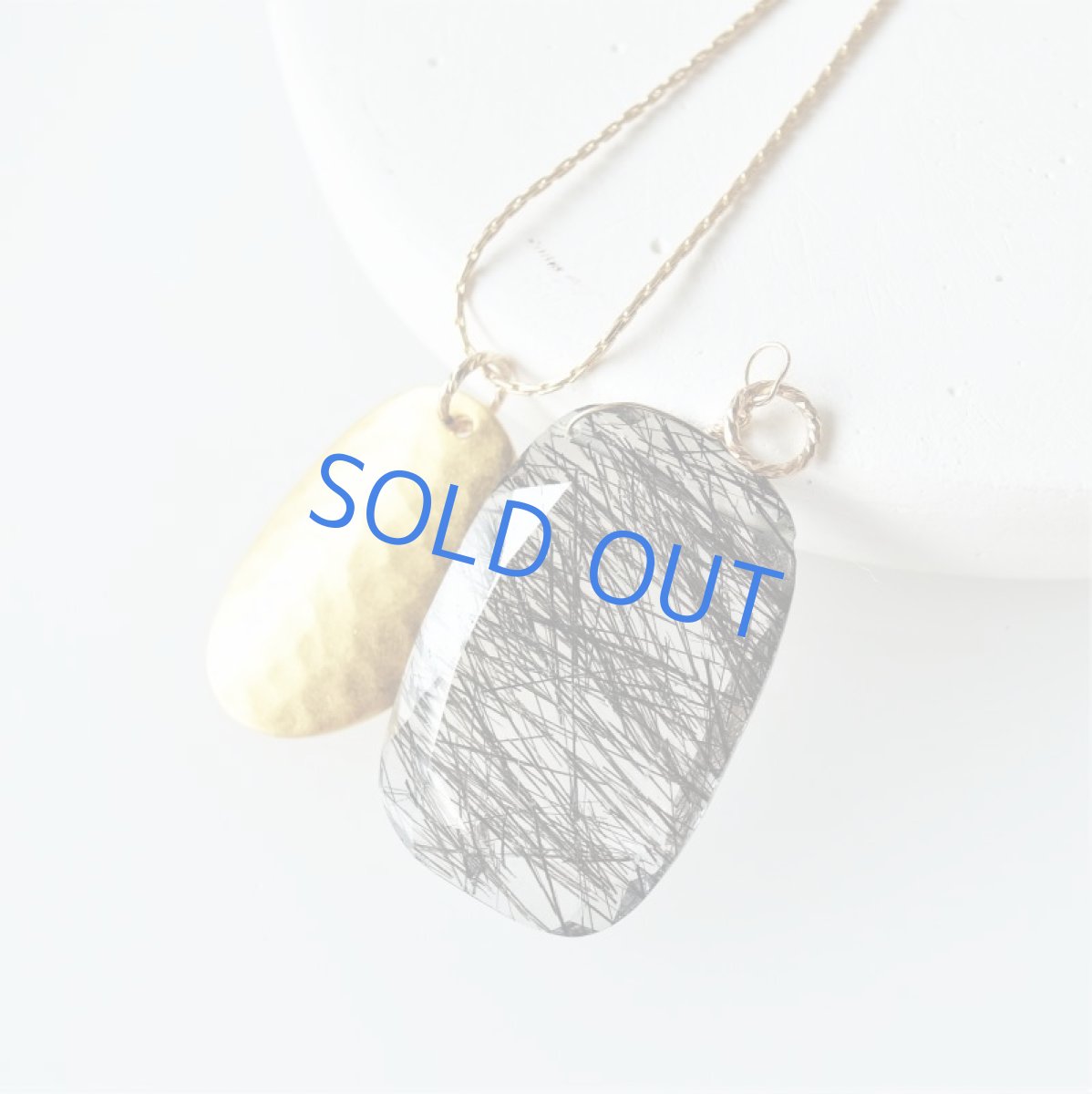 画像7: 【お届け粒B】ブラックトルマリンインクォーツ　フリーフォーム　14kgf50cmストリングスネックレス (7)