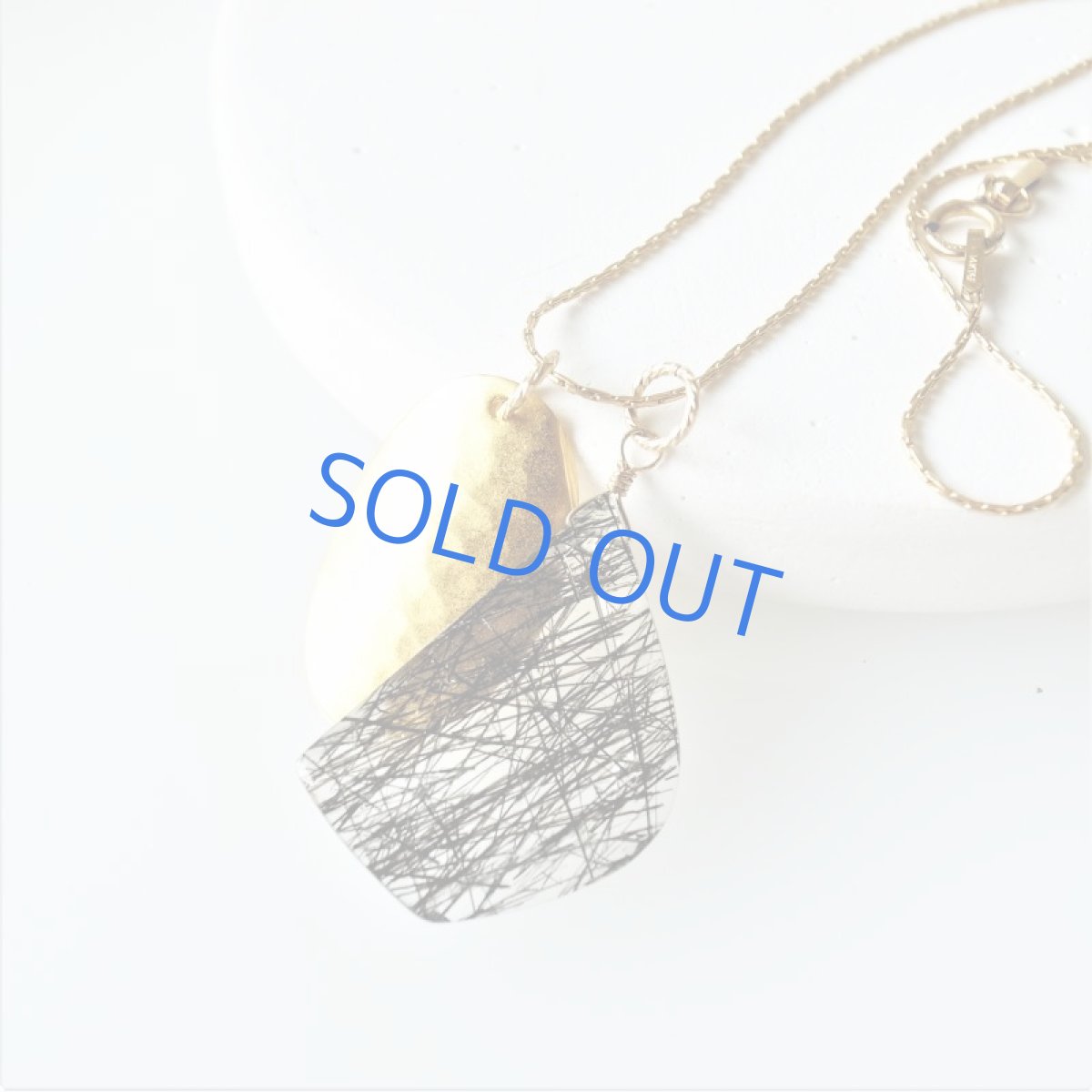 画像9: 【お届け粒B】ブラックトルマリンインクォーツ　フリーフォーム　14kgf50cmストリングスネックレス (9)