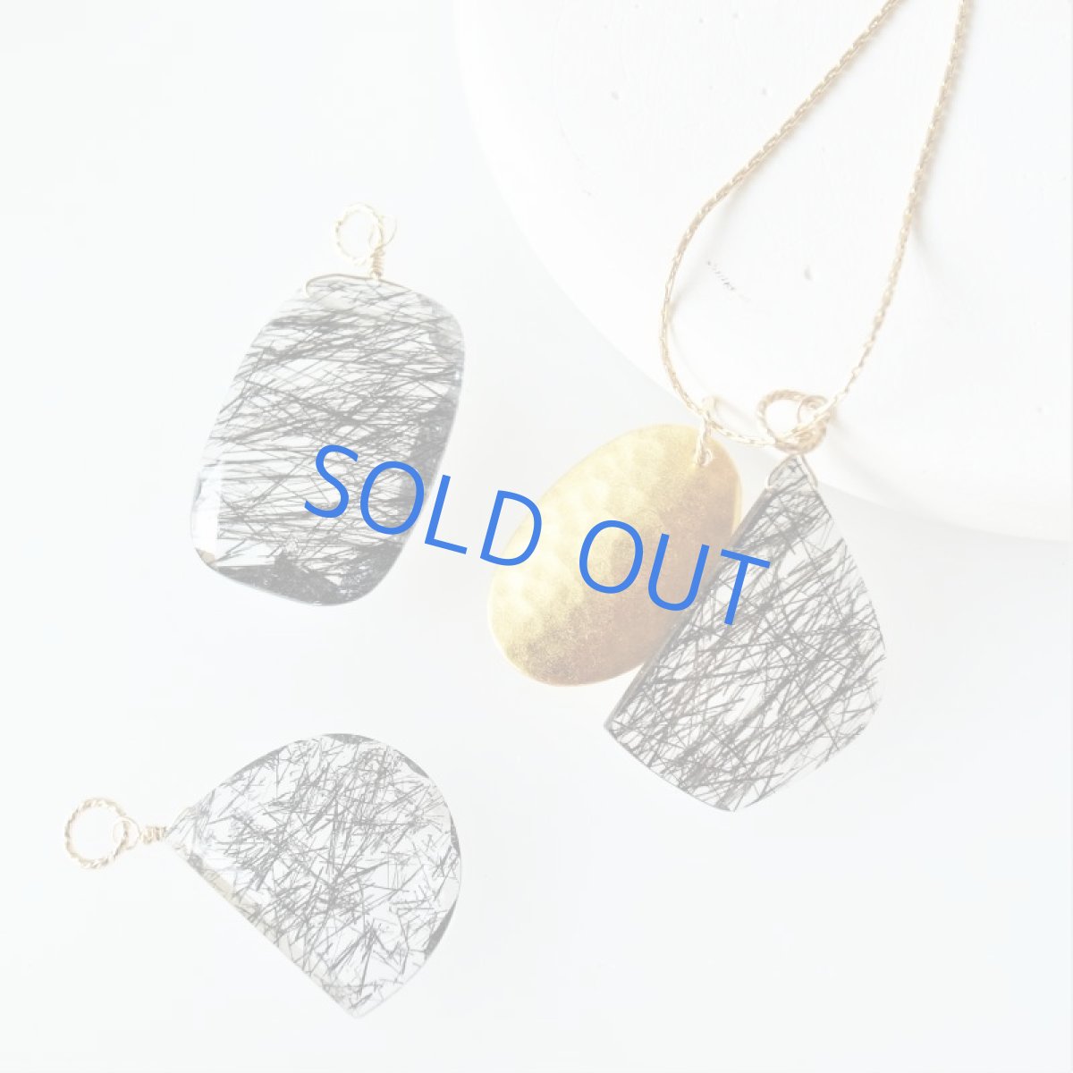 画像3: 【お届け粒B】ブラックトルマリンインクォーツ　フリーフォーム　14kgf50cmストリングスネックレス (3)