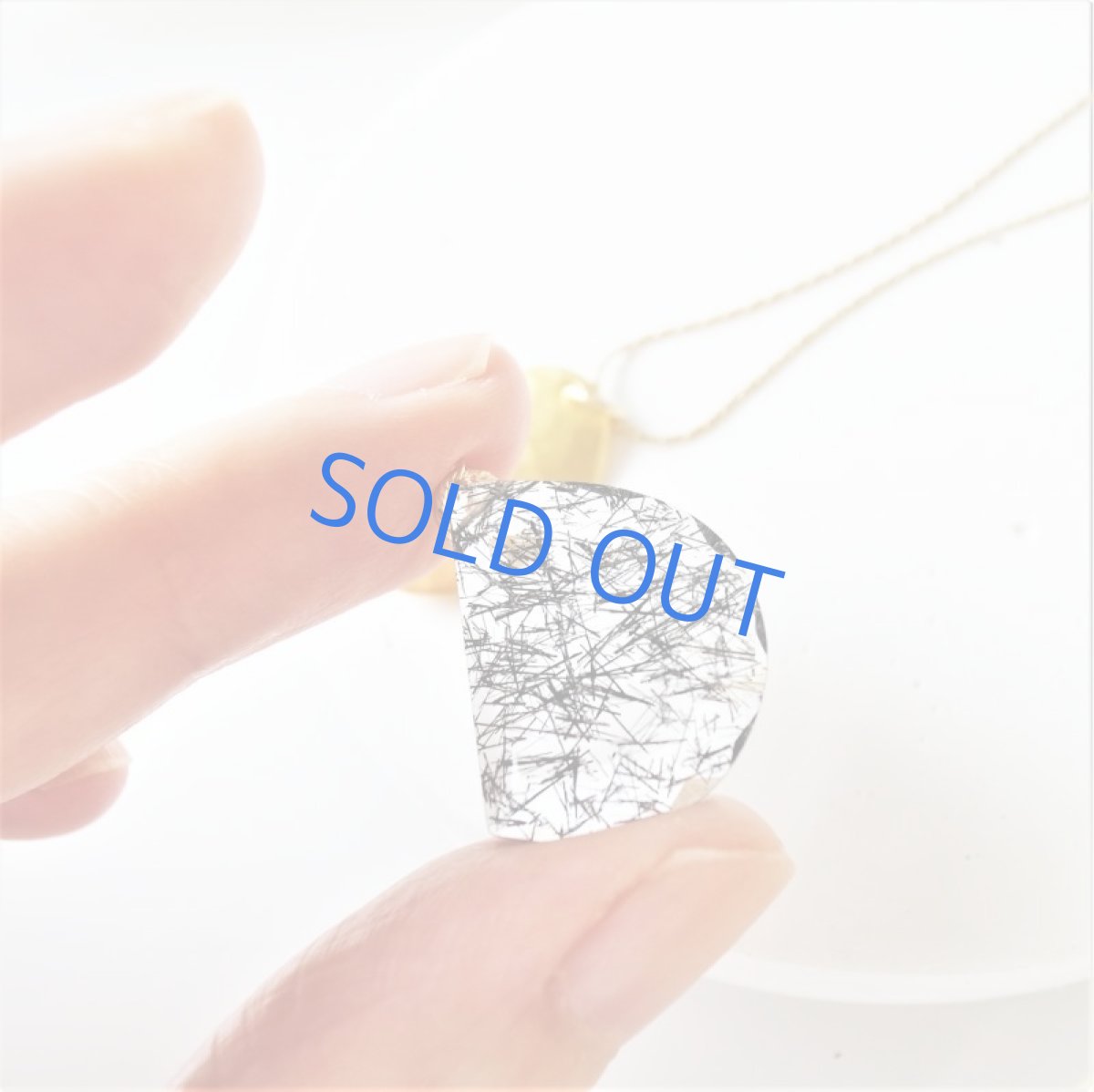 画像6: 【お届け粒B】ブラックトルマリンインクォーツ　フリーフォーム　14kgf50cmストリングスネックレス (6)