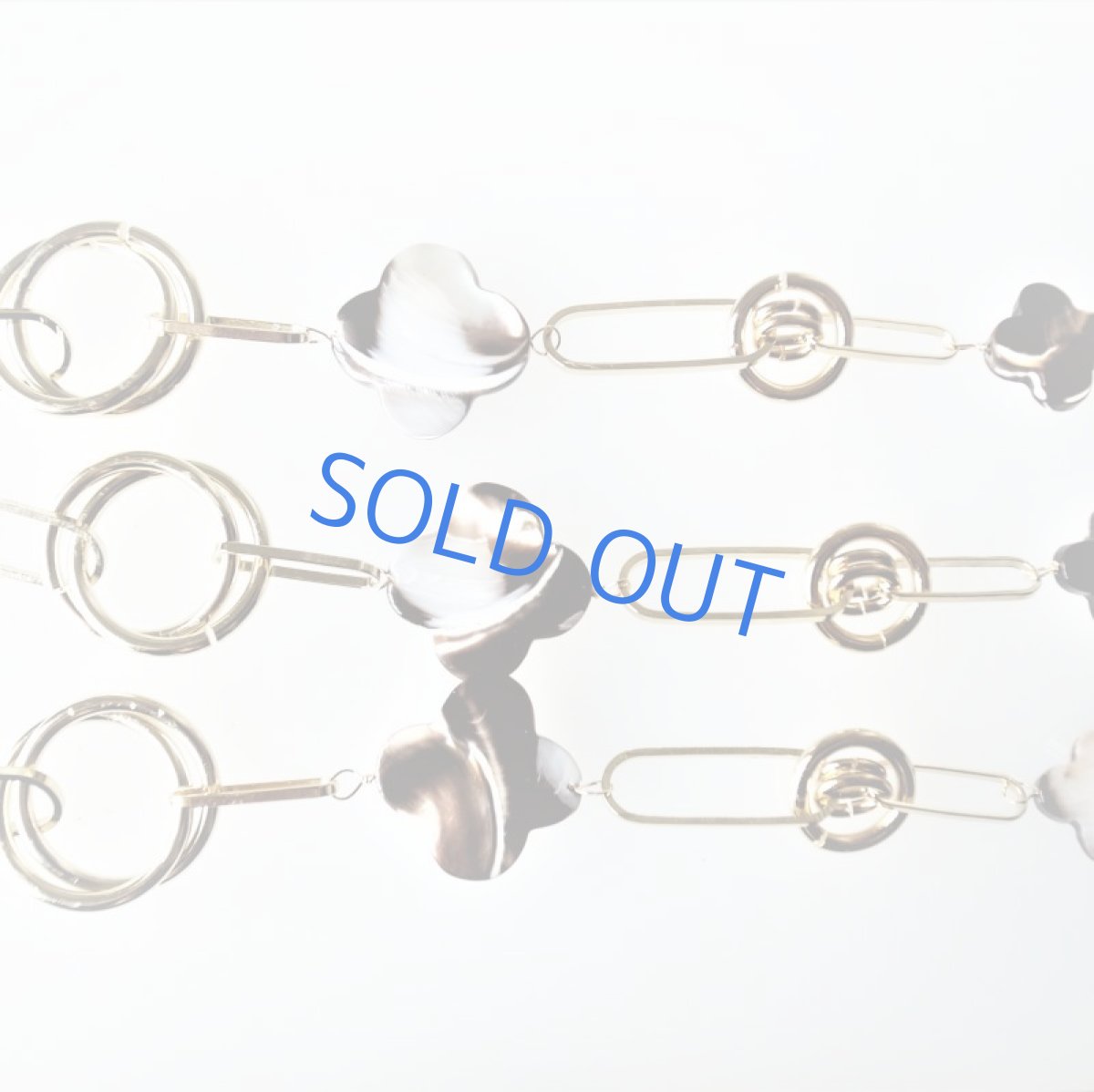 画像5: 半額SALE【残り1】大粒　ブラウンシェル　フラワー　ゴールドチェーンブレスレット (5)