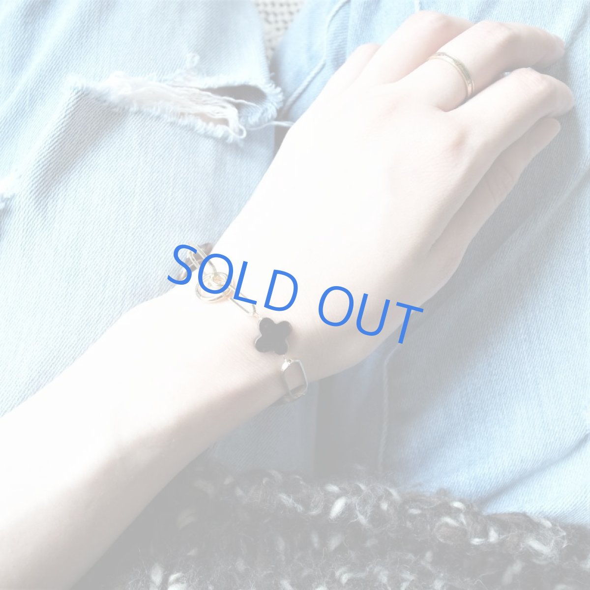 画像7: 半額SALE【残り1】大粒　ブラウンシェル　フラワー　ゴールドチェーンブレスレット (7)