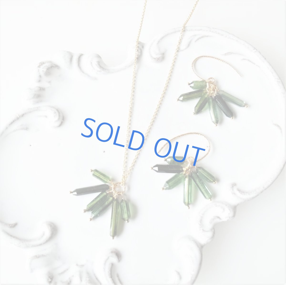 画像4: 【在庫僅少】グリーントルマリン　結晶チューブ　14kgfネックレス (4)