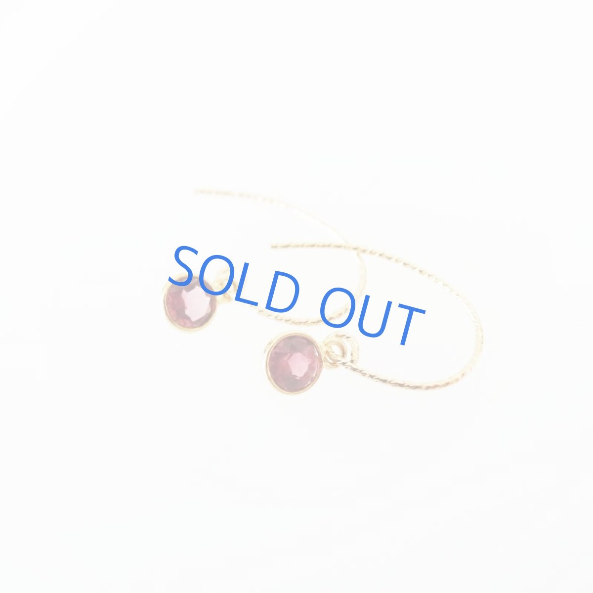 画像4: 【残り1ペア・イヤリング変更可】宝石質　ピンクガーネット　ミニラウンドジェム　14kgfグリッターラウンドフックピアス  (4)