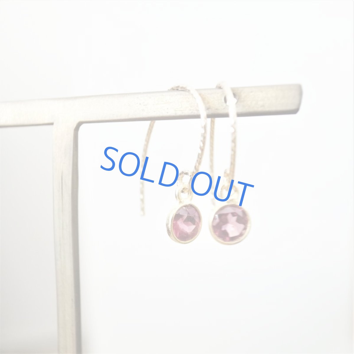 画像6: 【残り1ペア・イヤリング変更可】宝石質　ピンクガーネット　ミニラウンドジェム　14kgfグリッターラウンドフックピアス  (6)