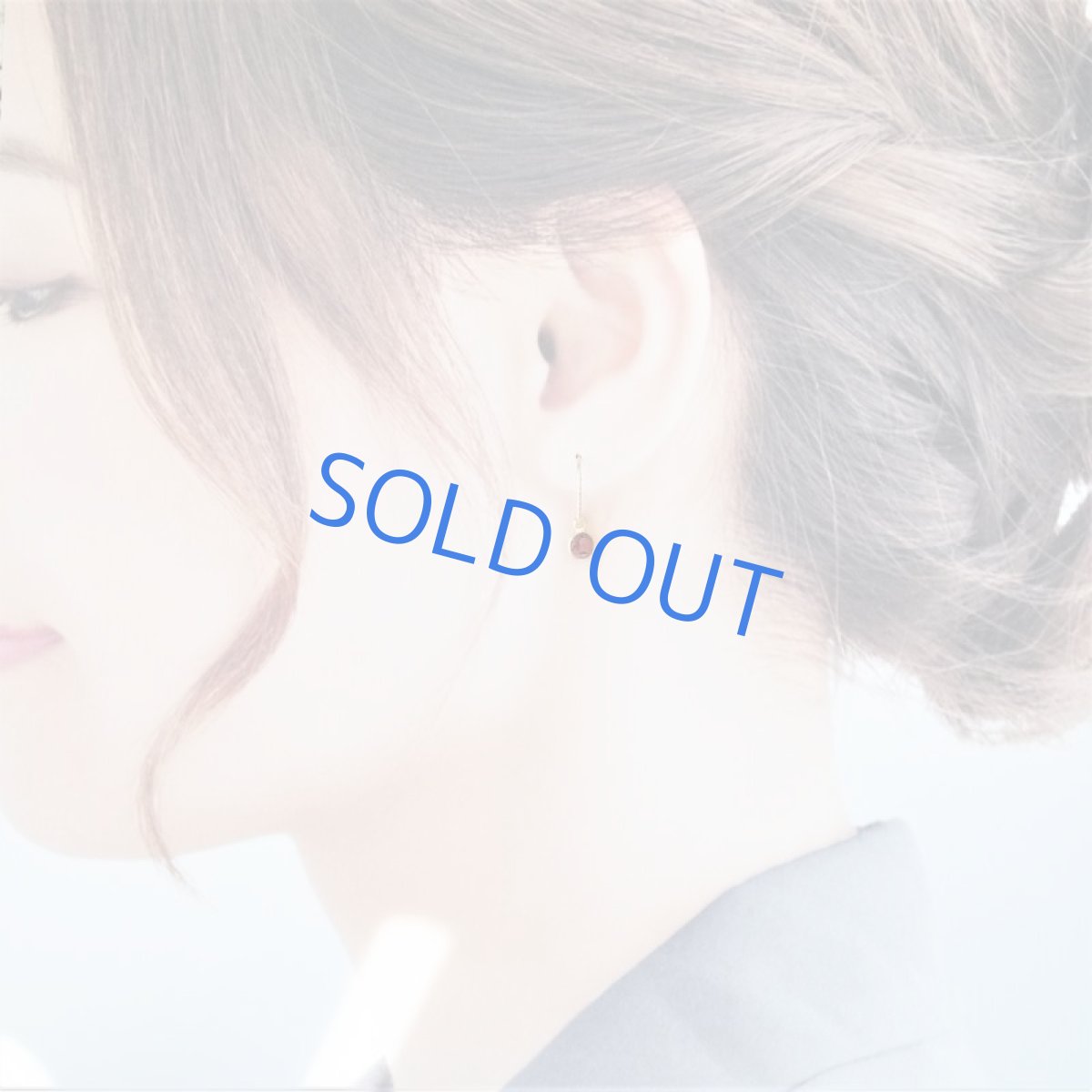 画像7: 【残り1ペア・イヤリング変更可】宝石質　ピンクガーネット　ミニラウンドジェム　14kgfグリッターラウンドフックピアス  (7)