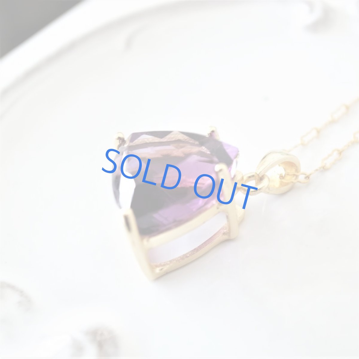 画像2: 【1点もの・三角A】大粒　宝石用ルース　アメジスト　トライアングルジェム　50cm14kgfネックレス (2)