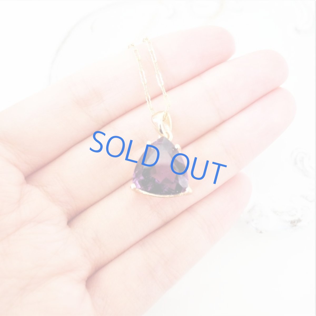 画像6: 【1点もの・三角A】大粒　宝石用ルース　アメジスト　トライアングルジェム　50cm14kgfネックレス (6)