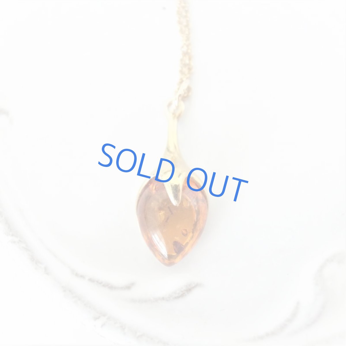 画像3: 【残り1】花のつぼみ　バルティックアンバー（琥珀）　40cm14kgfネックレス (3)