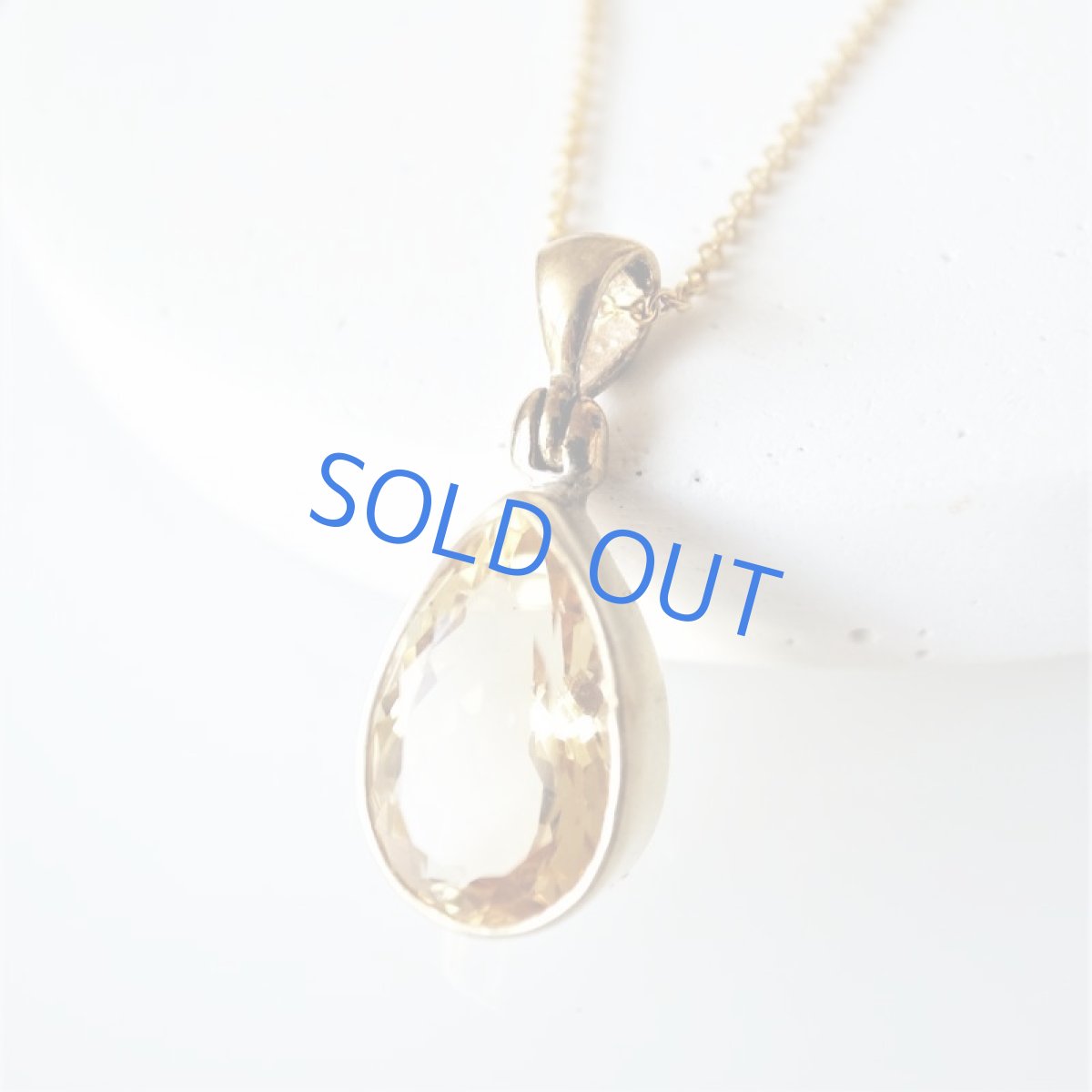 画像2: 【限定1・B】大粒　宝飾用ルース　シトリン　ペアシェイプジェム　40cm14kgfネックレス (2)