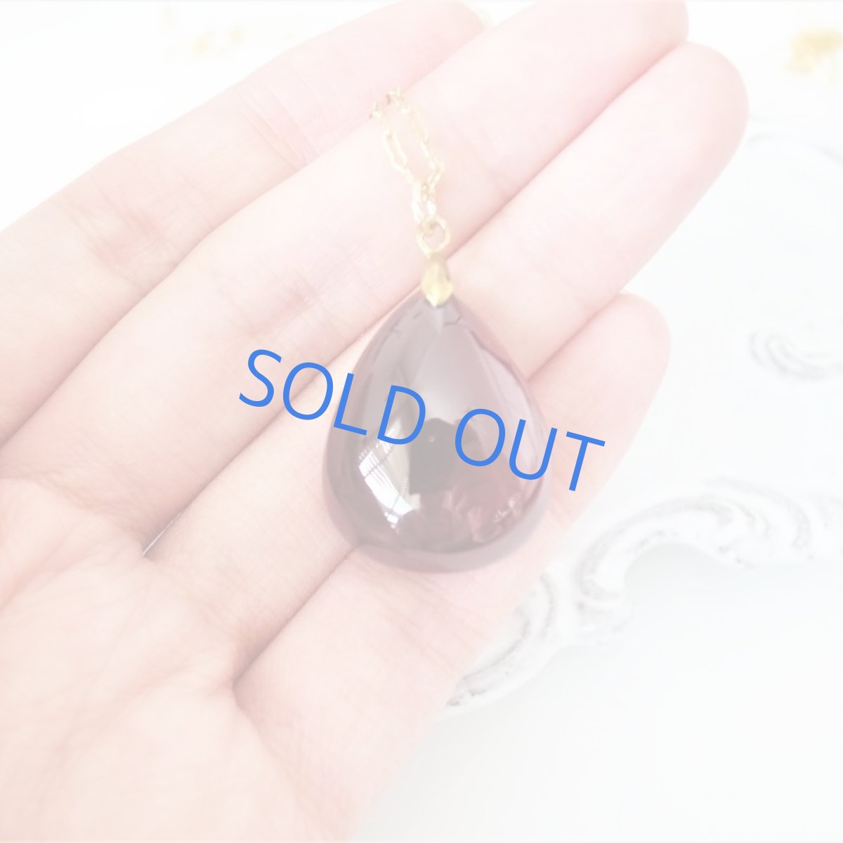 画像3: 【1点もの・A】超大粒　ヘソナイトガーネット　しずく型　約50cm14kgfネックレス (3)