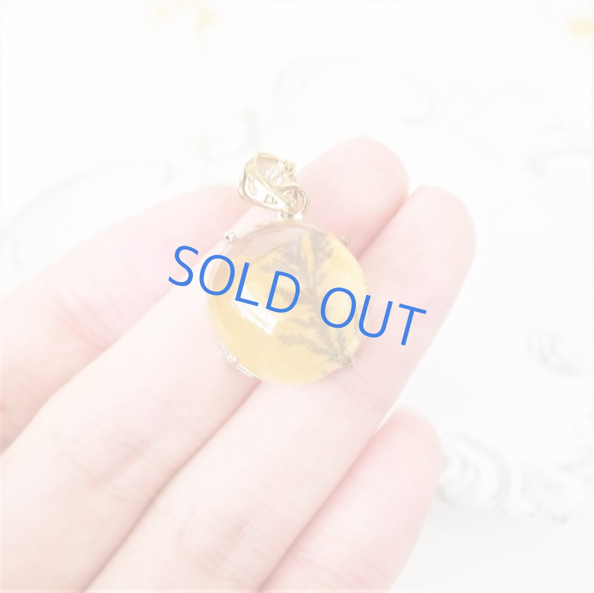 画像4: 【1点もの・ラウンドC】ブラジル産　デンドリティッククォーツ　ペンダント　14kgfネックレス約50cm (4)