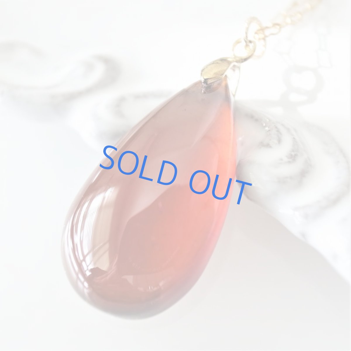 画像2: 【1点もの・C】超大粒　ヘソナイトガーネット　しずく型　約50cm14kgfネックレス (2)